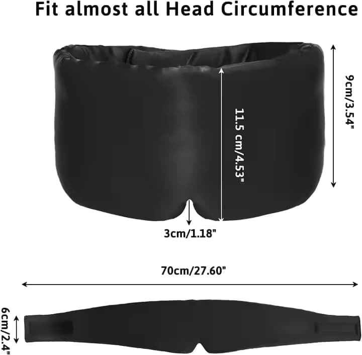 100% Mulberry Silk Sleep Mask, Large Adjustable Eye Cover for Sleeping, Comfortable, Pressure-Free and Breathable Sleeping Masks for Women Men - Biege