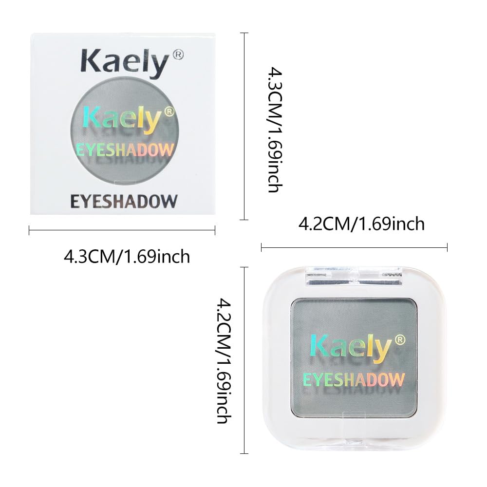 Buildable Matte Eyeshadow Makeup Palette Single - Smoky Gray Shades | Creamy Pressed Powder for Easy Blending | Mini Travel Palette for Women | Everyday Natural Eye Makeup