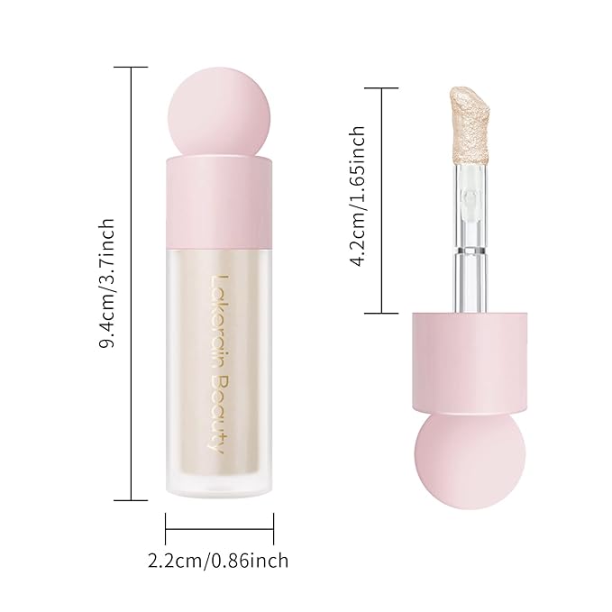 KYDA Liquid Highlighter, Moisturizing Liquid Illuminator for Face & Body, High Glossy Finish, Natural Glow Liquid Luminizer, Silky Creamy, Lightweight Blendable, by Ownest Beauty-#01