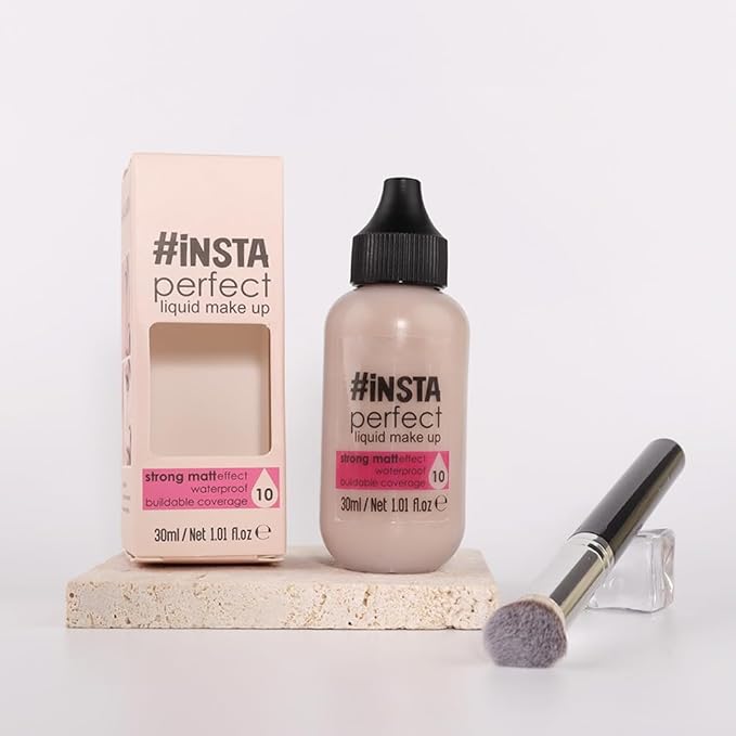 Matte Cream Oil Free Concealer Foundation Pack with Foundation Brush,Base Facial Matte Full Coverage Liquid Tattoo Concealer Hide Foundation Primer Make-up Kit.1.67 Fl.Oz (08#)