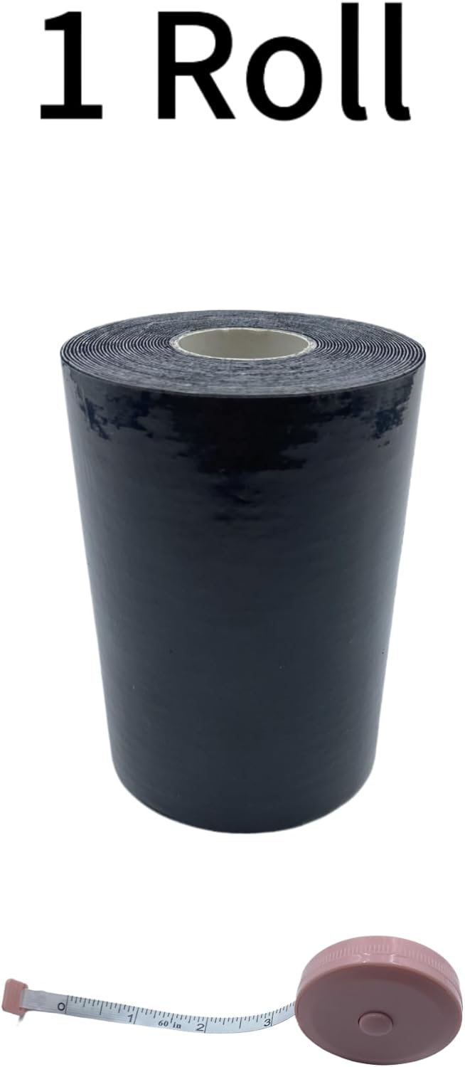 Body Stomach Compression Tape- Extra Wide Kaotic Magic Tape for Body Shaping& Workout& Sweater Enhancer& Skin Protection (Black/10CM*5M) (1 Roll)