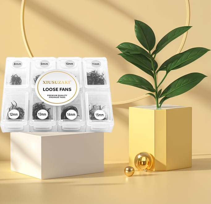 Premade Fans Eyelash Extensions 600 Fans 16D Volume Lash Extensions 0.07 Thickness Eyelash Extension D Curl Premade Lash Fans Mix 8-15mm Fluffy Soft Handmade Loose Fan(600Fans-16D-0.07-D,8-15mm)