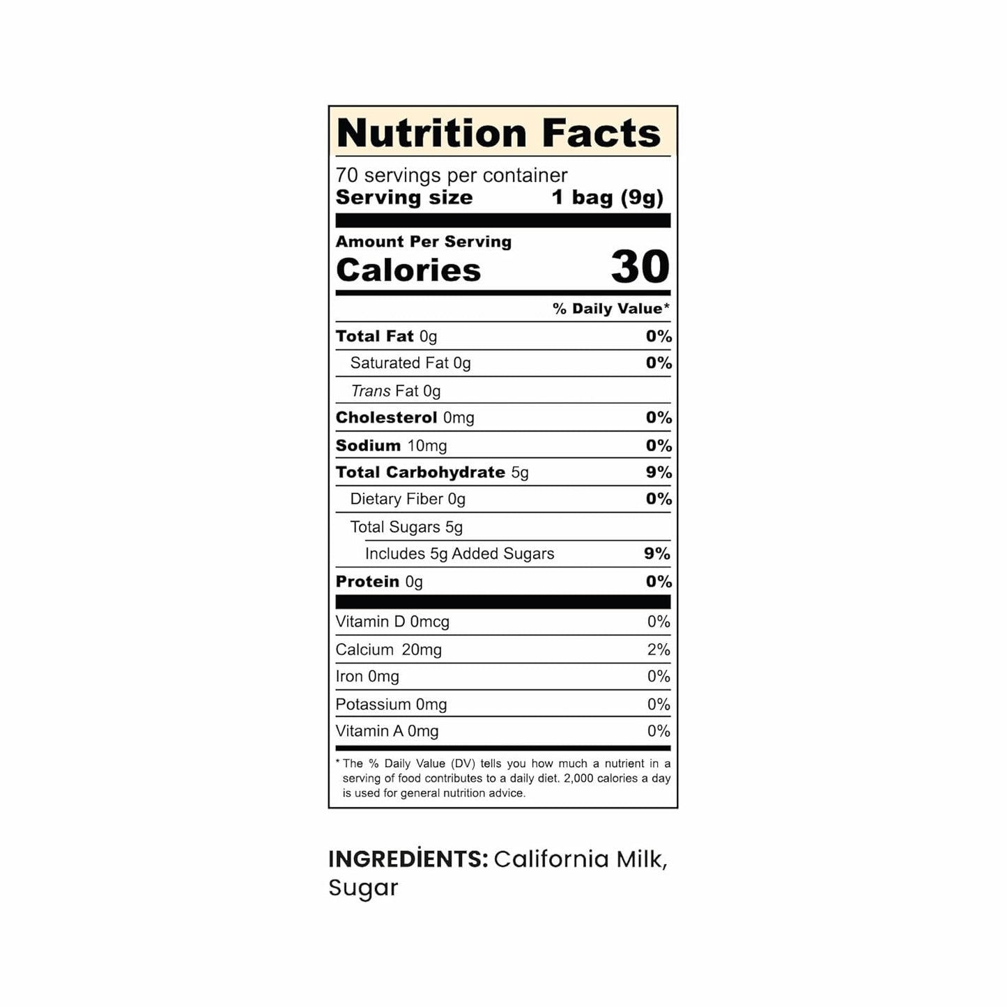 Simply Natural Sweetened Condensed Milk Creamer Single-Serve 9 grams sachet, All Natural Coffee/Tea Creamer (70 sachets bag, Milk Flavor)