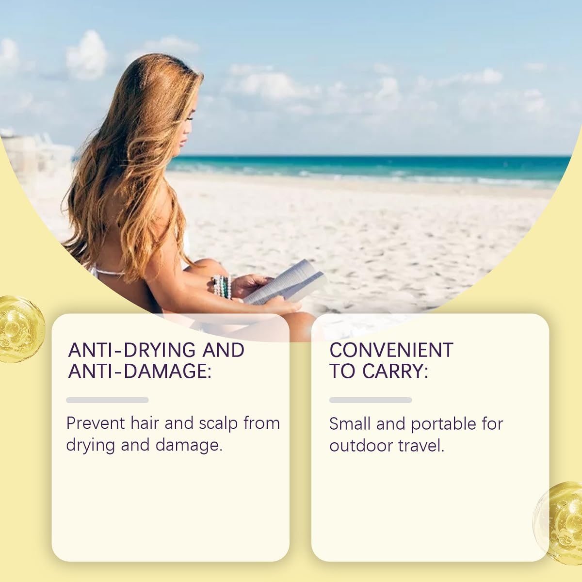 2 Pcs Hair and Scalp Sunscreen Spray SPF 30, Prevents Hair Fading Dryness & Scalp Sunburn for All Skin Type and UV Defense.