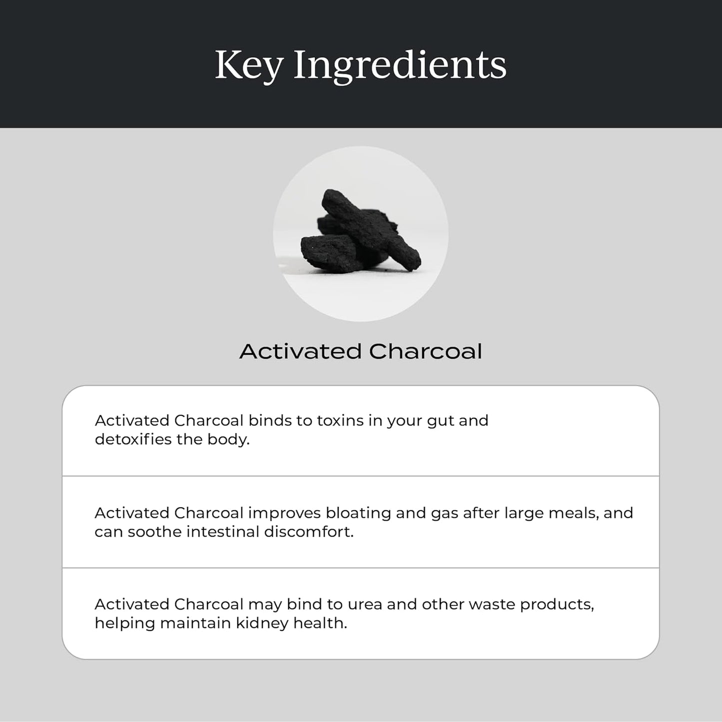 CYMBIOTIKA Activated Charcoal Liquid Supplement Packets from Coconuts for Bloating, Gut Health & Digestive Support, Helps Detox, Vitamin E, Lemon Cream Flavor, Vegan, 26 Pack