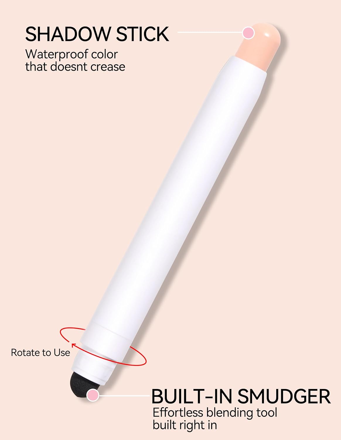 Erinde Waterproof Cream Eyeshadow Stick, Matte Nude Eye Shadow Sticks, Longwear Blendable High Pigmented, Neutral Eye Shadow Sticks Matte for Older Eyes, Smokey Eyeshadow Pencil Crayon, Nude beige