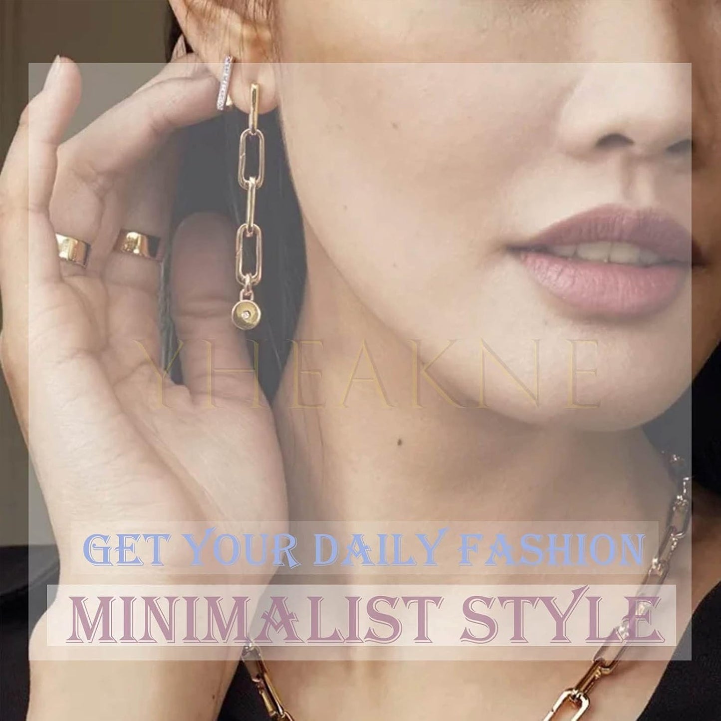 Boho Leaf Cuff Chain Earrings Silver Dangle Chain Earrings Cartilage Helix Earrings Cuff Helix to Lobe Chain Earrings Jewelry for Women and Girls