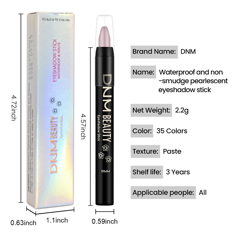 evpct Orchid Shimmer Cream Eye Shadow Brightener Sticks Set for Eyes, Orchid Shimmery Matte Pencil Eye shadow Applicator Stick Pen Palette Makeup Waterproof sombras en crema para ojos 26#