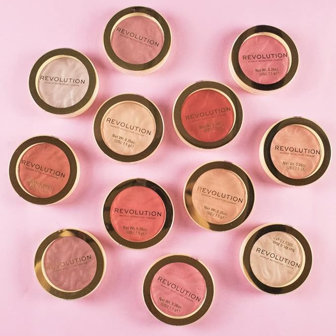 Revolution Beauty, Blusher Reloaded, Pressed Powder Face Blusher, Highly Pigmented & Long Lasting Formula, Pink Lady, 0.26 Oz.