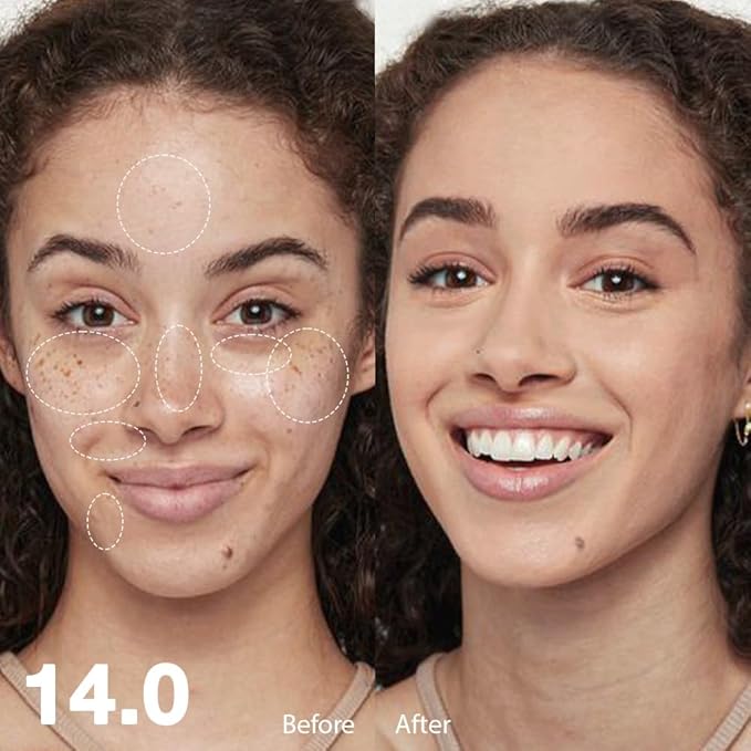 Pro Under Eye Full Coverage Liquid Concealer to Cover Dark Circles, Scars, Redness, Spots, Fine Lines, Corrector Anti-Aging Natural Finish, Moistening Smooth Cream, Waterproof 0.4 fl oz - Medium#