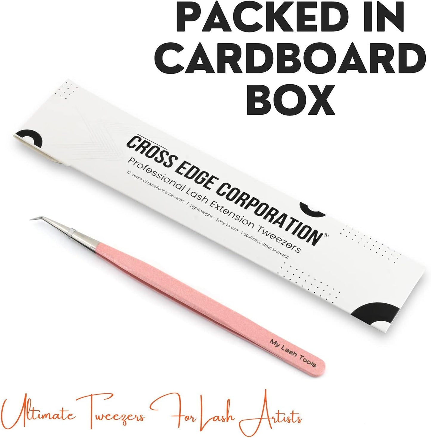 Isolation Lash Tweezers for Eyelash Extensions β 14cm Curved Tweezer, Japanese Stainless Steel, Best for Individual Isolation & Classic Lashes, Eyelash Twisers (Blush Pink)