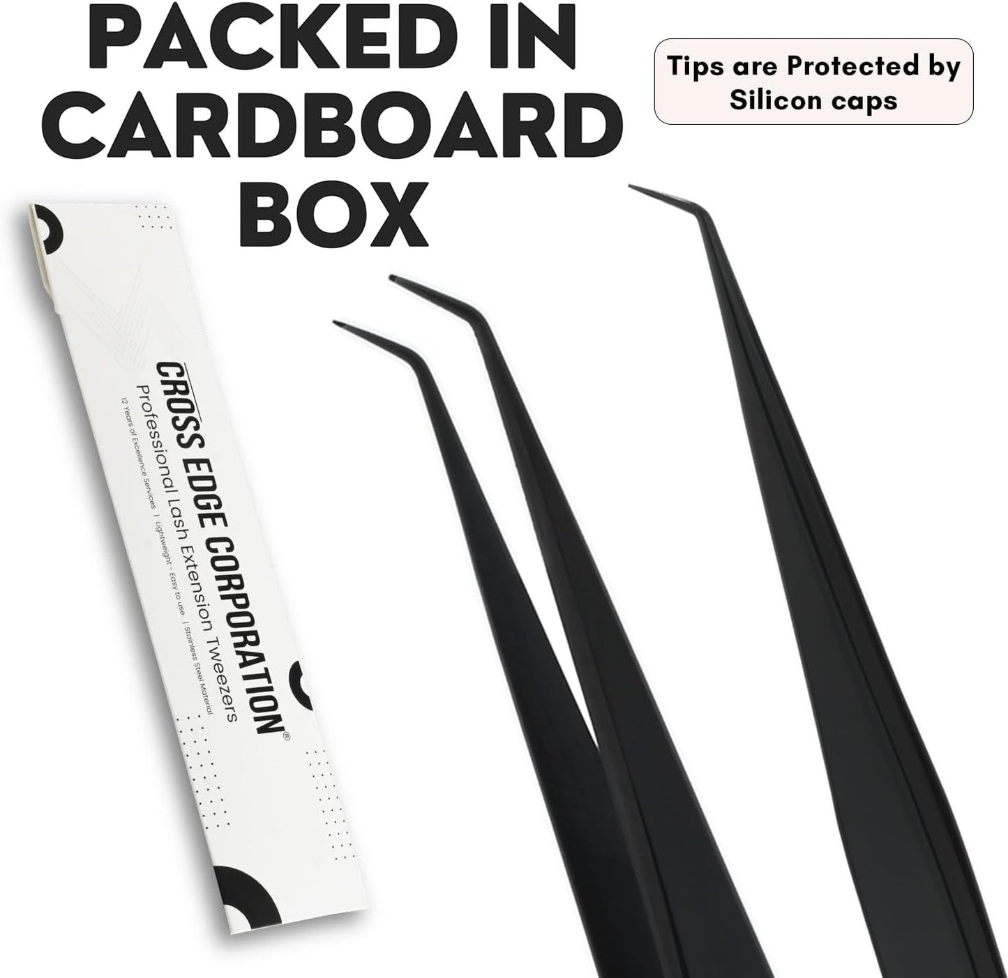 Isolation Tweezer for Eyelash Extensions β 14cm Curved Lash Tweezer, Stainless Steel, Best for Individual Isolation & Classic Lashes, Pinzas para Twisers (Black Titanium)