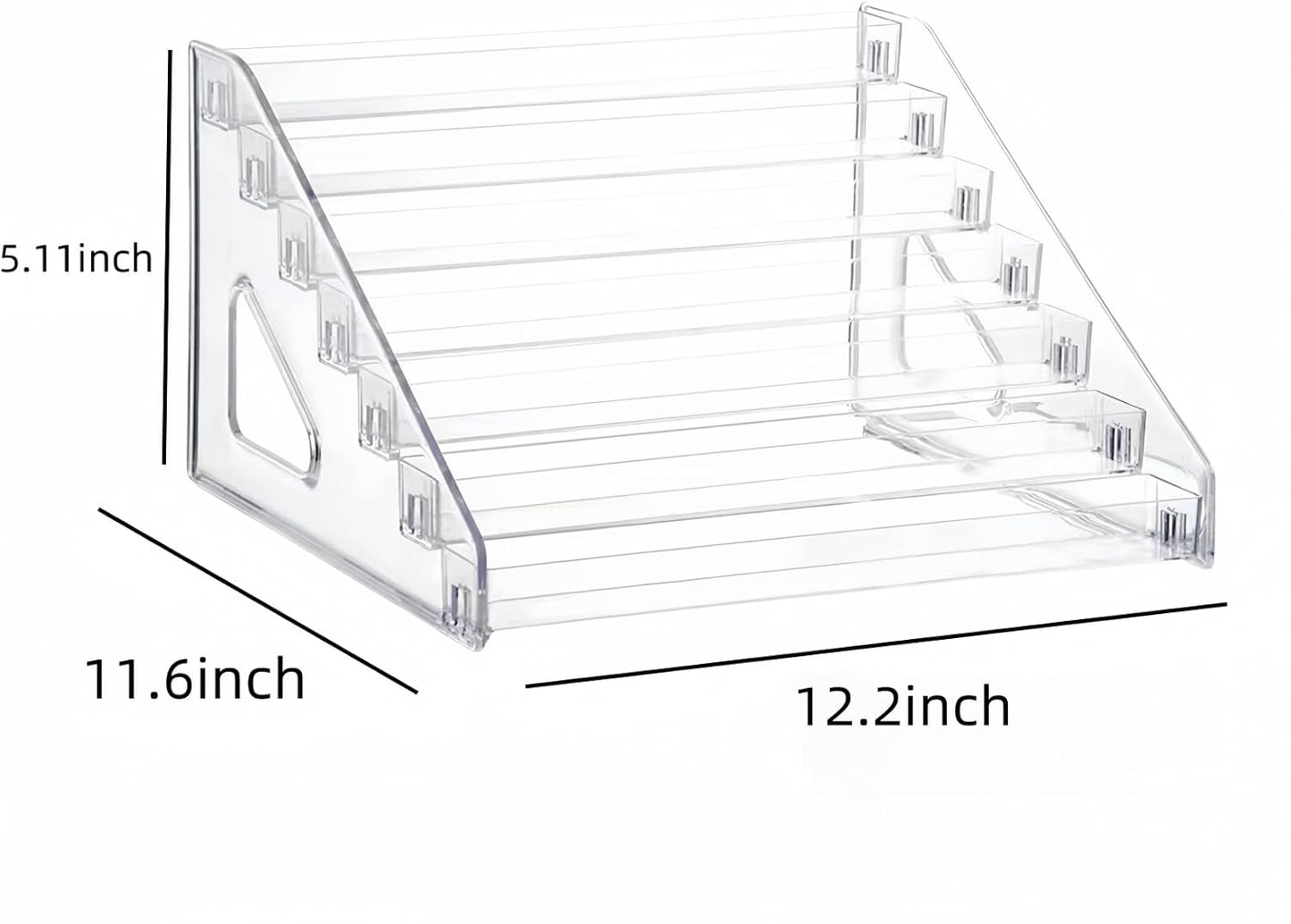 Nail Polish Storage Box Makeup Organizer Cosmetics Storage Transparent Easy to Assemble 7 Layers
