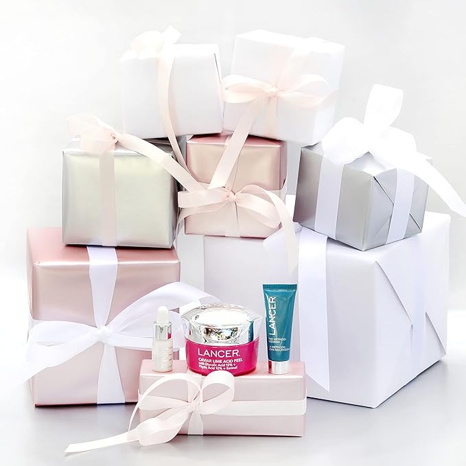 Lancer Skincare Vibrant Glow 3-Piece Set, Contains Moisturizing Face Mask, Caviar Acid Peel, Active Rejuvenation Serum for Vibrant Skin