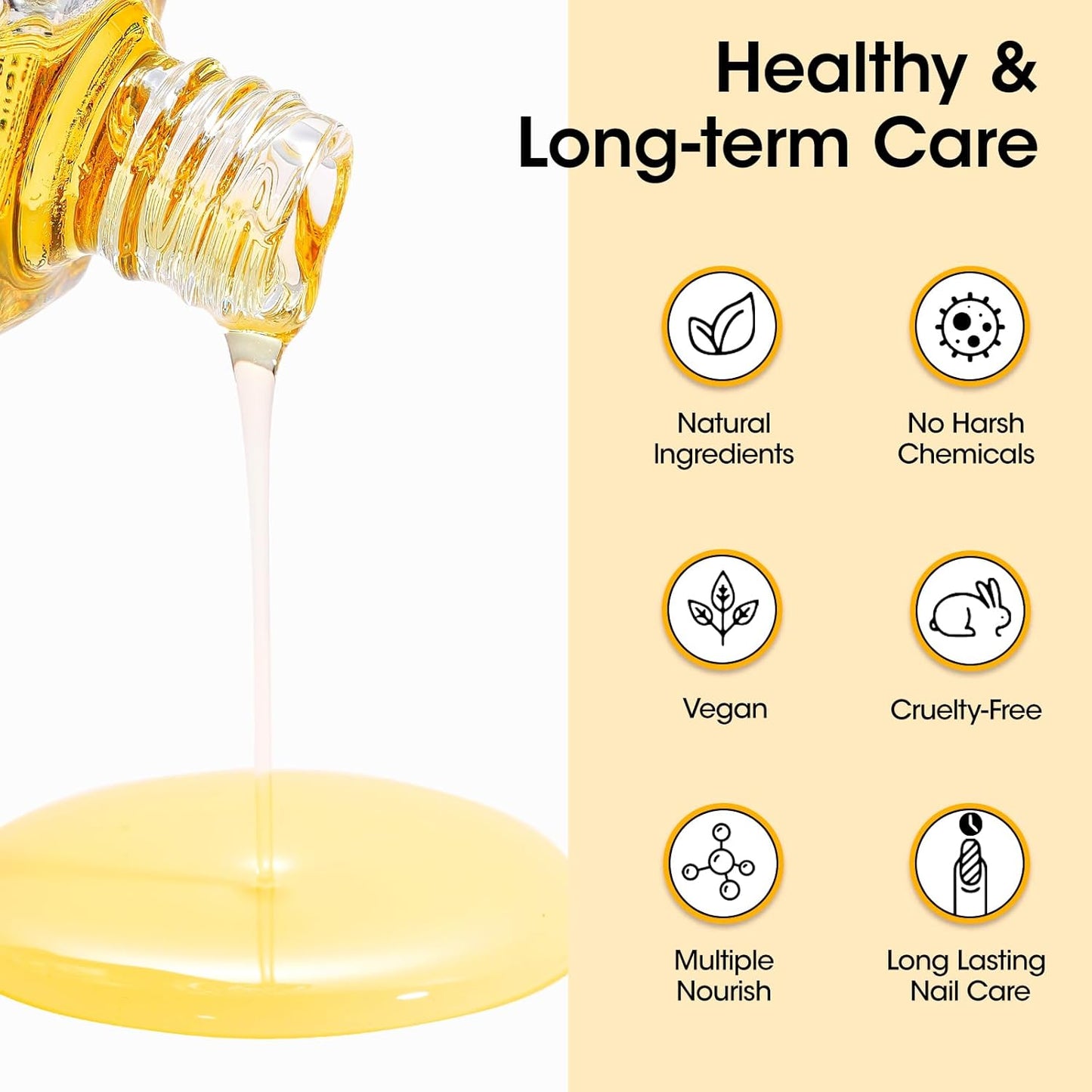 GELLEN 18 ml Glossy Top Coat Gel, Base Coat Gel & Cuticle Oil