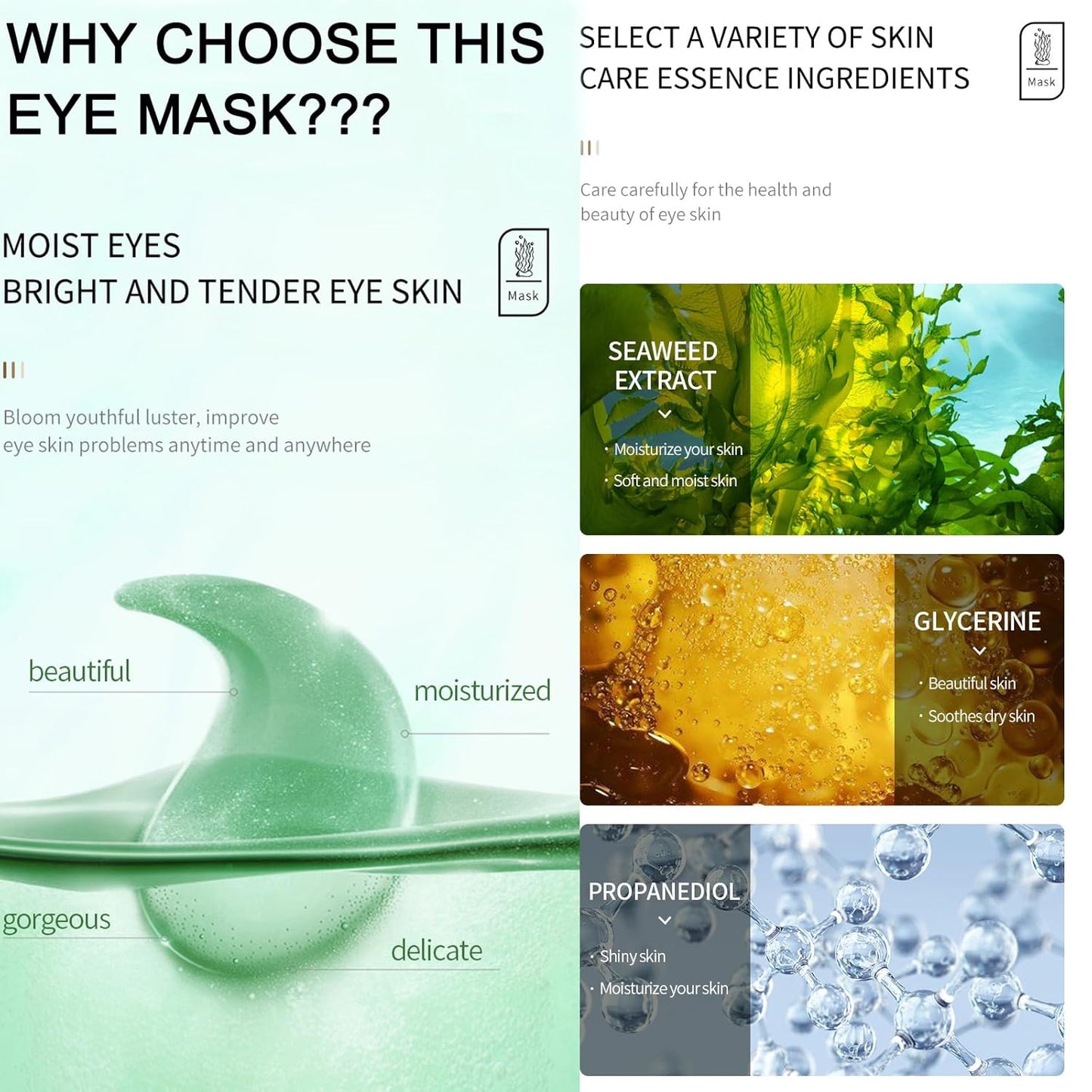 MEICOLY 30 Pads Lip and Eye Mask Sheet,Moisturizing Gold Caviar Under Eye Mask Strawberry Lip Mask,Crystal Anti-Aging Eye Patches Dark Circle Remover with Box,Eye and Lip Mask Set