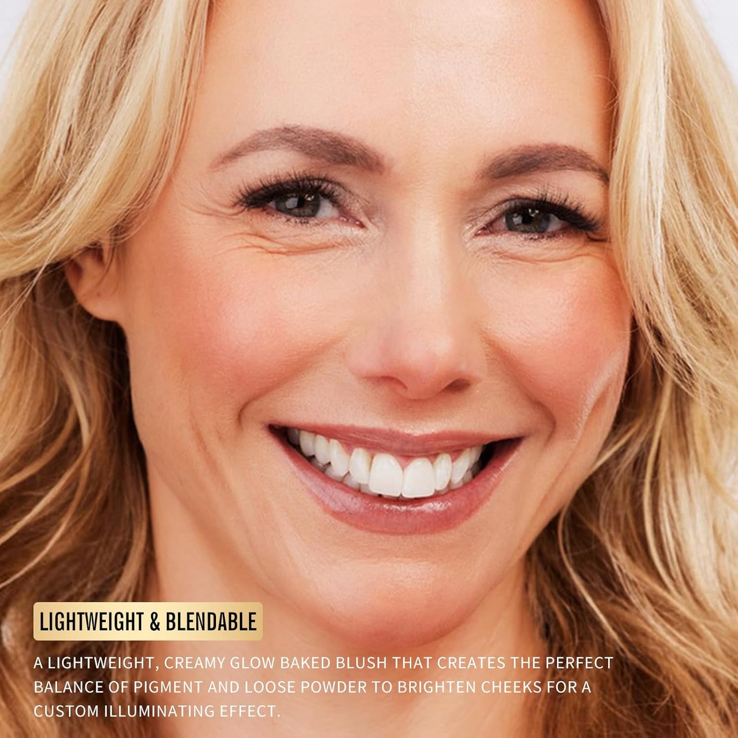 KIMUSE Baked Blush, Lighting Glow Marbleized Blush Powder Blush, Contour & Highlight Face for a Creamy Lightweight Natural Finish