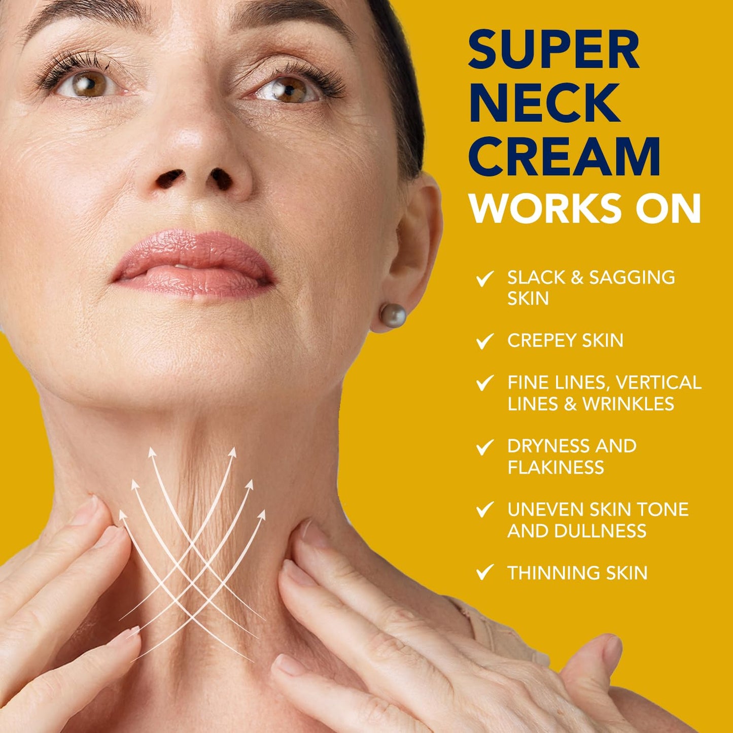 Korean Neck Cream for Firming & Tightening: Neck & Chest Anti-Aging Treatment for Crepey Sagging Skin & Wrinkles