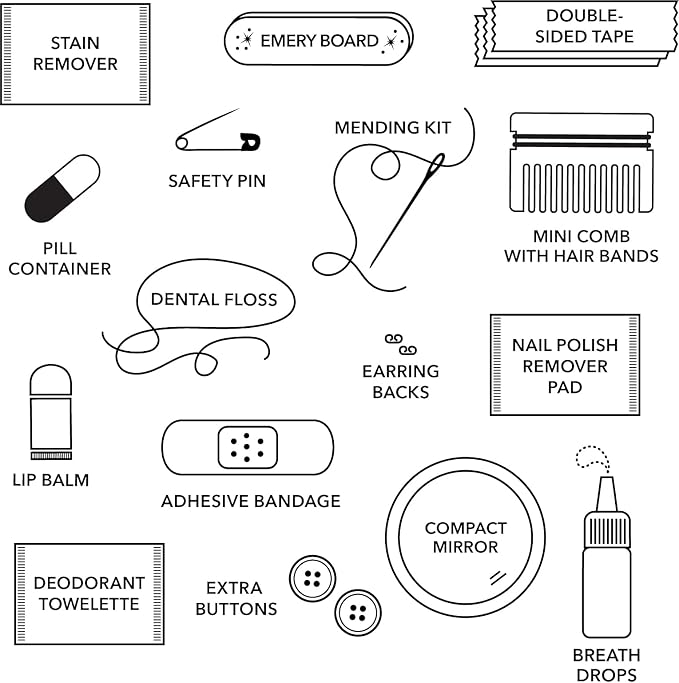 Pinch Provisions Funfetti Minimergency Kit, includes 17 Travel-Sized Cosmetic Essentials, Convenient for Purses, Emergency Beauty Accessories, Gifts for Holiday’s & Birthday’s