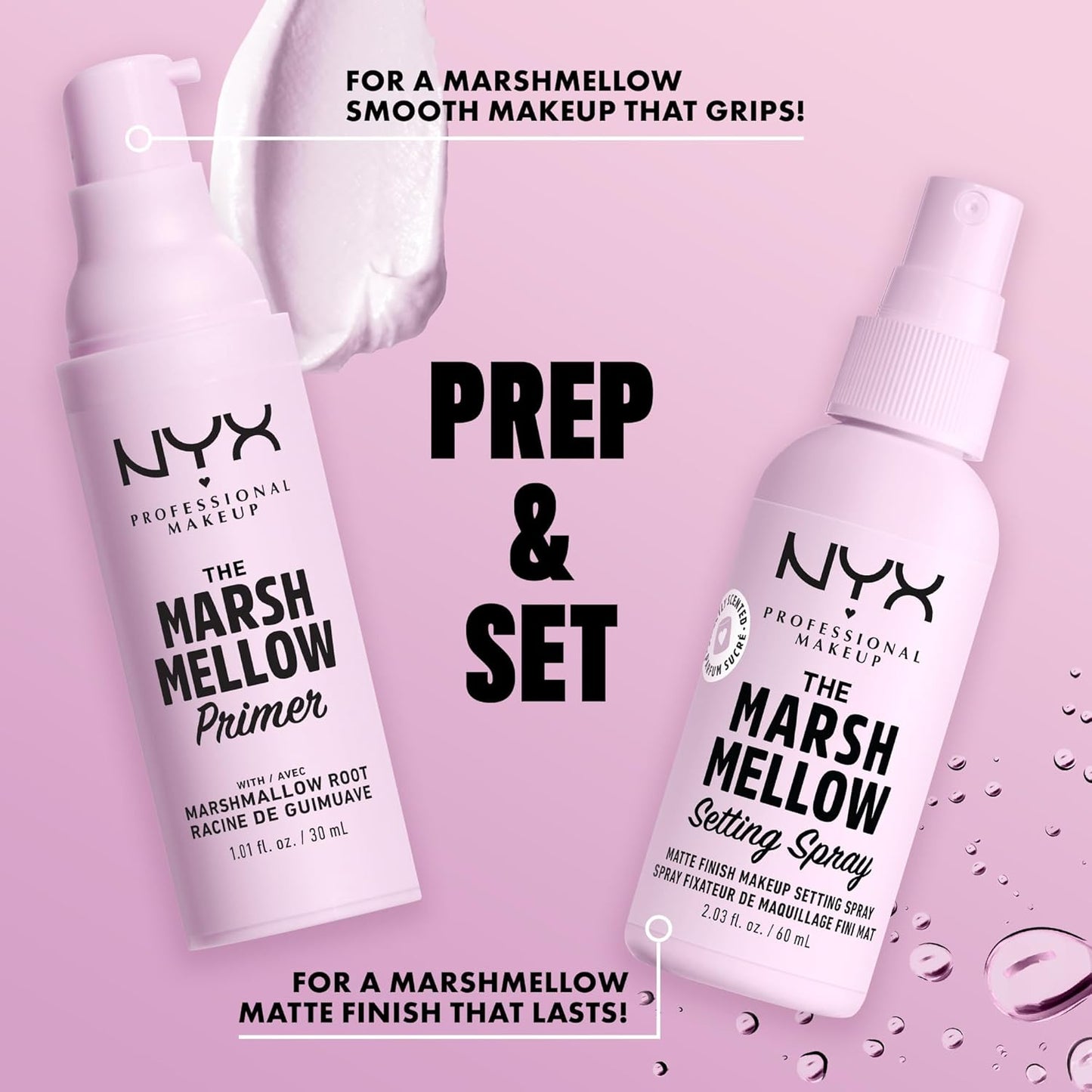 NYX PROFESSIONAL MAKEUP Marshmellow Setting Spray, Matte Setting Spray for 16HR Make Up Wear