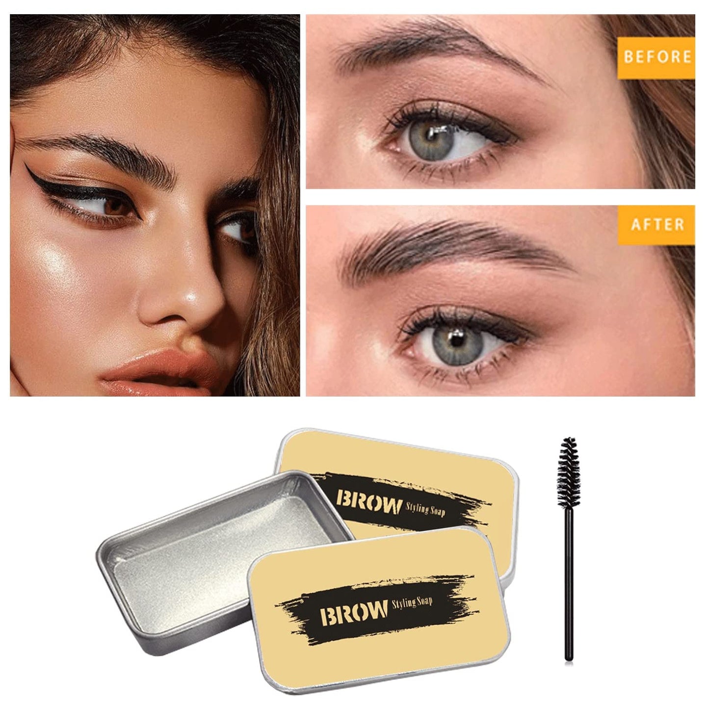 All In One Makeup Kit Full Kit 12 Colors Eyeshadow Palette,6 Colors Lipstick Set,2 Full Coverage Foundation,Primer,Eyebrow Soap,Waterproof Eyeliner and Mascara (104 Buff Beige +105 Sand+ Matte Shadow)