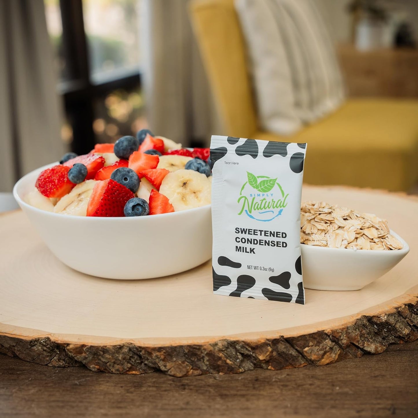 Simply Natural Sweetened Condensed Milk Creamer Single-Serve 9 grams sachet, All Natural Coffee/Tea Creamer (70 sachets bag, Milk Flavor)