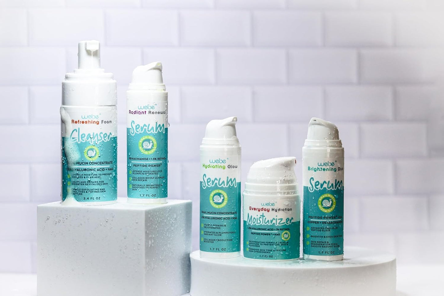 WEBE Hydration Snail Mucin Moisturizer – Hydrating Face Cream with Hyaluronic Acid, Retinol & Peptides for Smoother, Youthful-Looking Skin