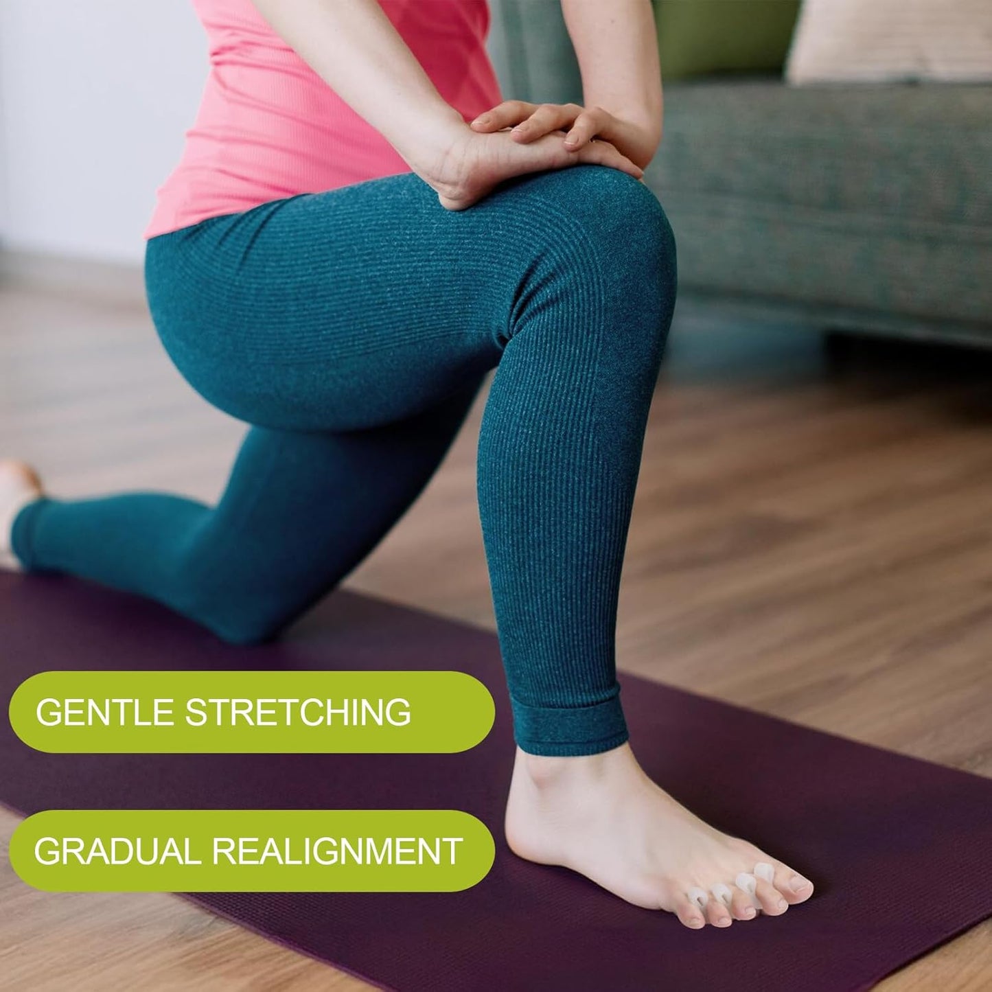 Bukihome Upgraded Gel Toe Separator - Pedicure Toe Spacers for Separating Toenails or Nails - Toe Spreader for Straightening Overlapping Toes, Bunions - Toe Stretcher for Men & Women (White, 4 Pack)