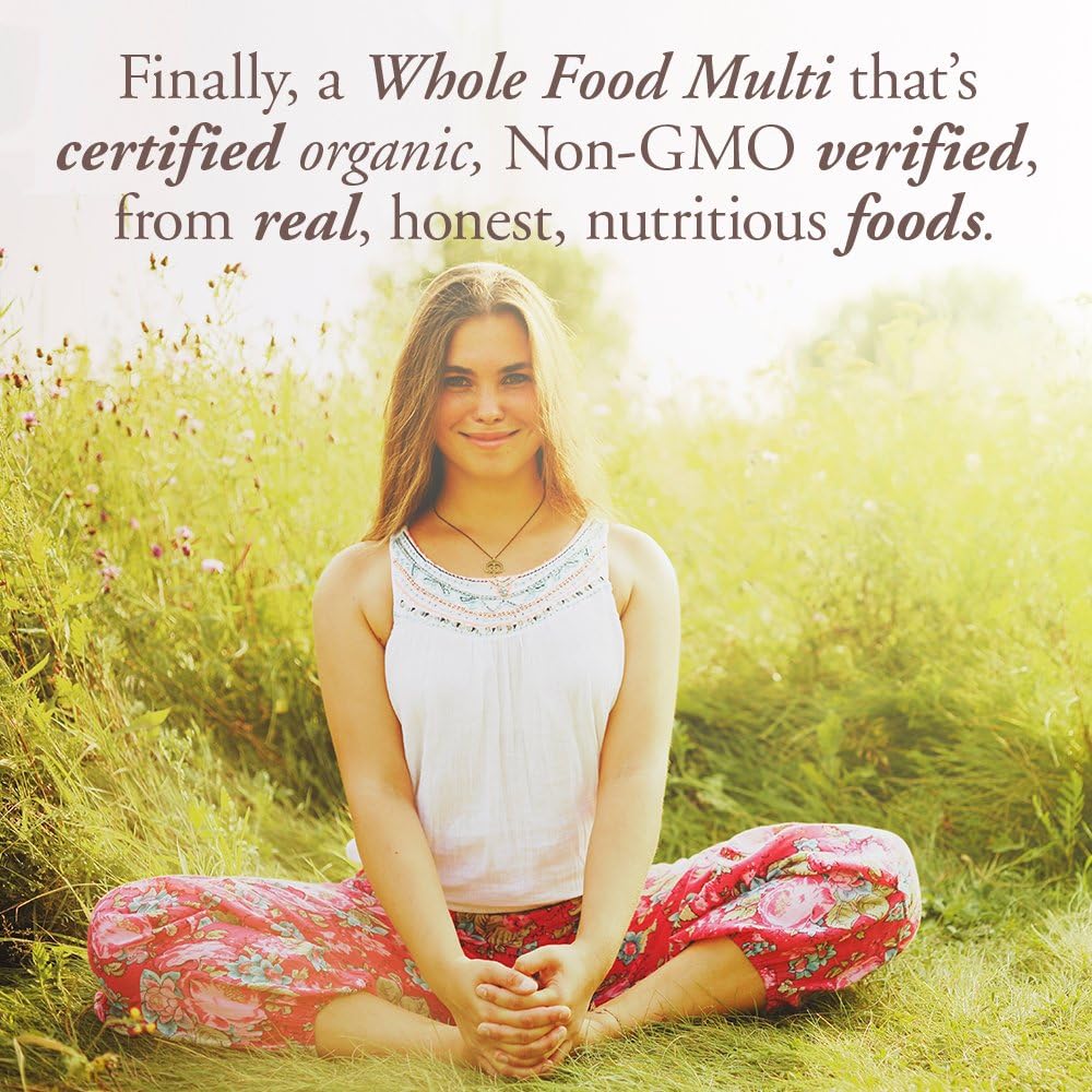 Garden of Life Organics Multivitamin for Women - Women's Once Daily Multi - Whole Food Multi with Iron, Biotin, Vegan Organic Womens Multivitamin for Health, Energy Hair Skin and Nails, 60 Tablets