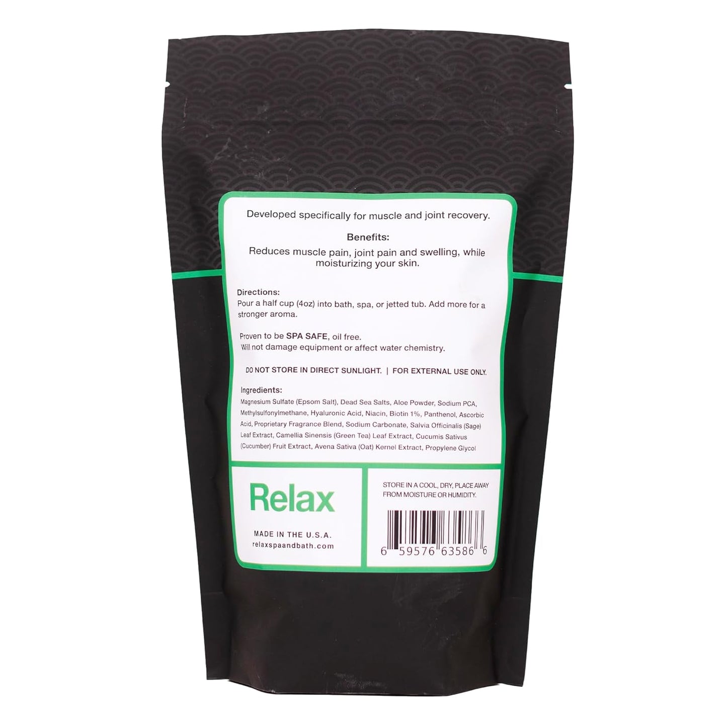 Relax Spa & Bath, Epsom Salt Aromatherapy Bath Salts, Epsom Salt Bath Soak, Dead Sea Salt for Soaking, Hot Tub Spa Aromatherapy, Bath Crystals with Vitamins & Minerals (Relief)