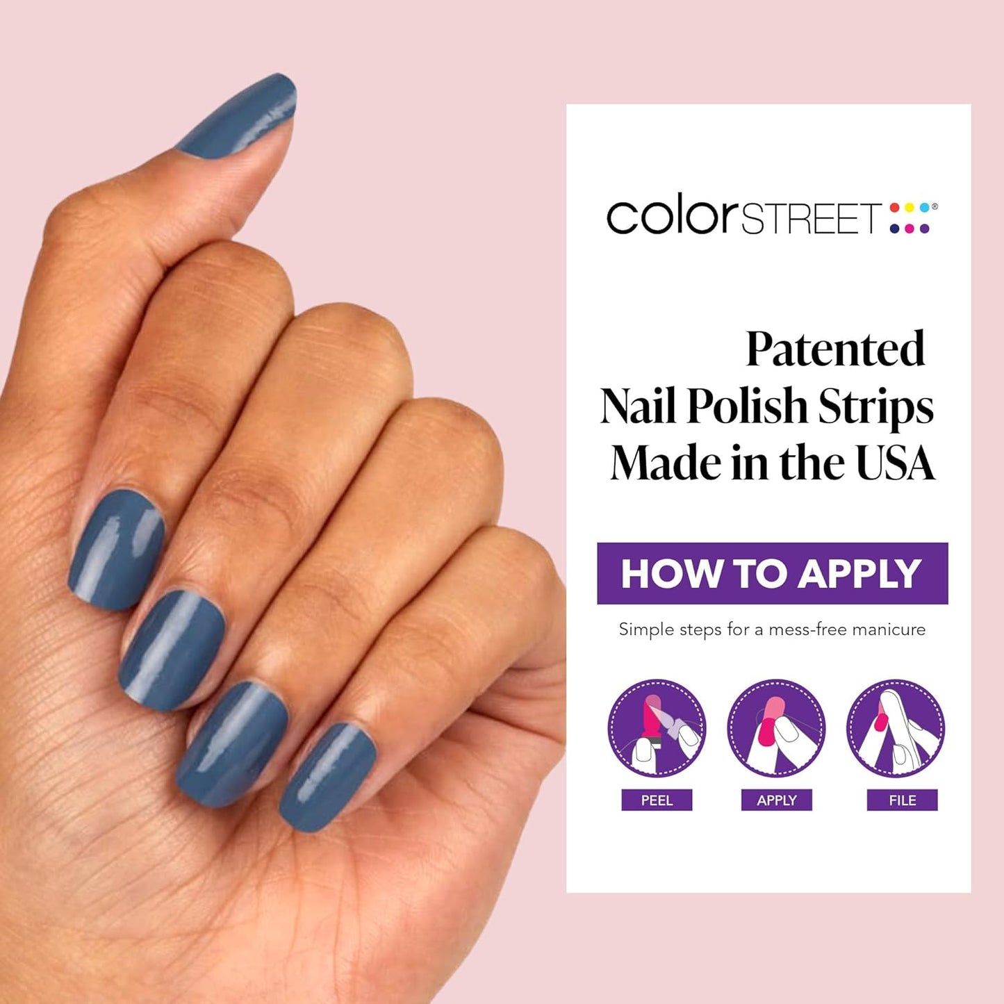 Color Street Slate of Mind Nail Strips