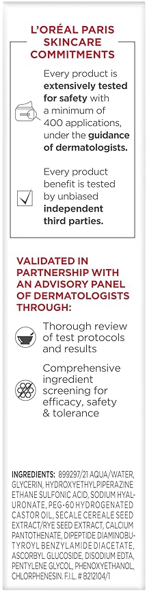 L'Oreal Paris Revitalift 1.5% Pure Hyaluronic Acid Face Serum + Triple Power Anti-Aging Face Moisturizer, 1 kit