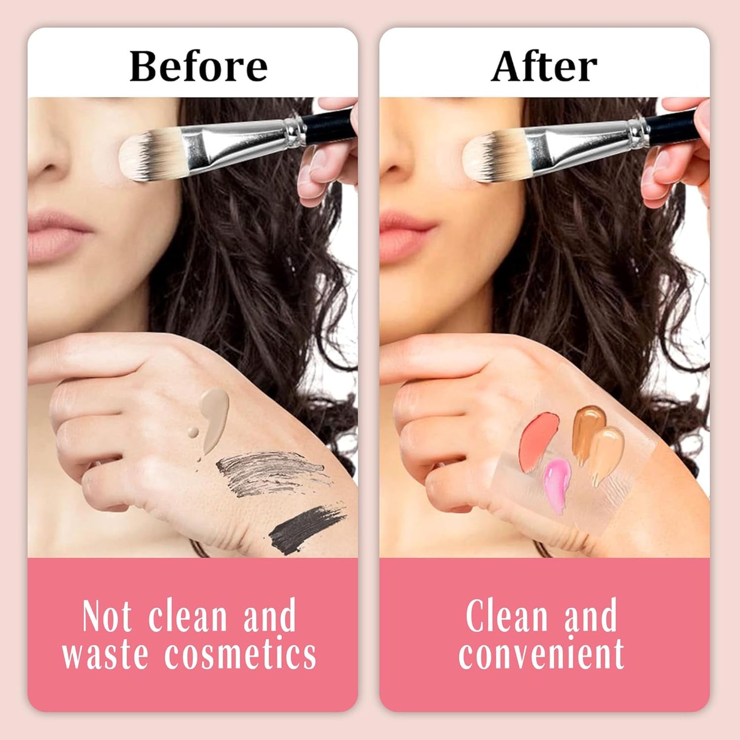 500 Pieces Makeup Hand Palette,Disposable Adhesive Makeup Mixing Tray,Waterproof Makeup Tape,For Mix Foundation And Keep Hands Clean When Applying Makeup