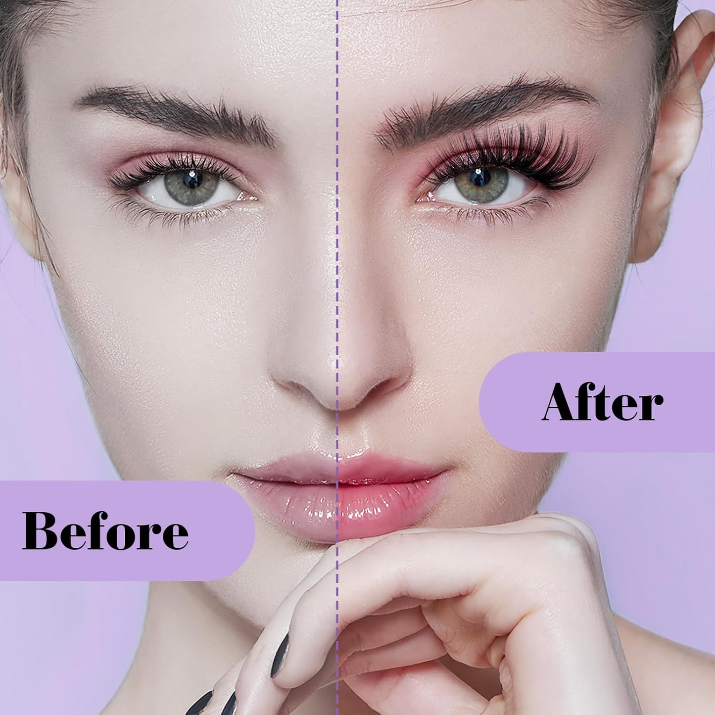 B&Qaugen Manga Lash Clusters DIY Individual Lashes 40D-D-15 300 PCS False Eyelash Cluster Manga Cluster 30D 40D 50D D Curl Eyelash Extensions at Home (40D-D-15)