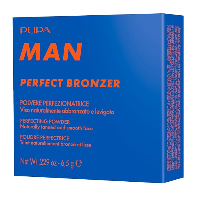 Pupa Milano Perfect Bronzer Perfecting Powder, 001, 0.229 oz - Bronzer Powder - Enriched with Cornstarch and Kaolin - Matte Bronzer - Makeup for Men