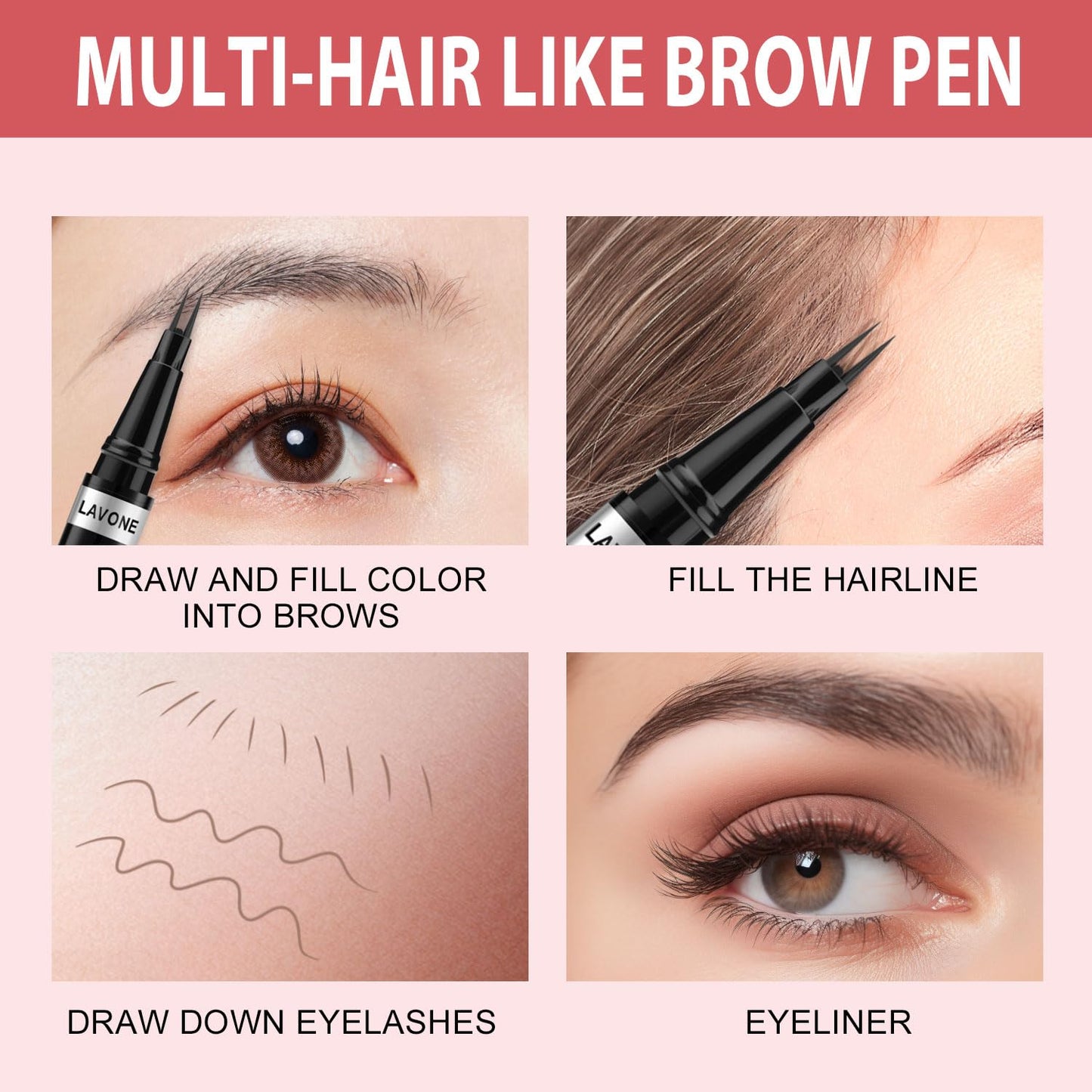 Eyebrow Pencil, 2-in-1 Waterproof Eyebrow Pen, with 2 Tip Microblading Eyebrow Pencil and Ultra-Precise Brow Pencil, with Eyebrow Brush, Eyebrow Pencils for Women, Natural Hair-Like Brows - Espresso