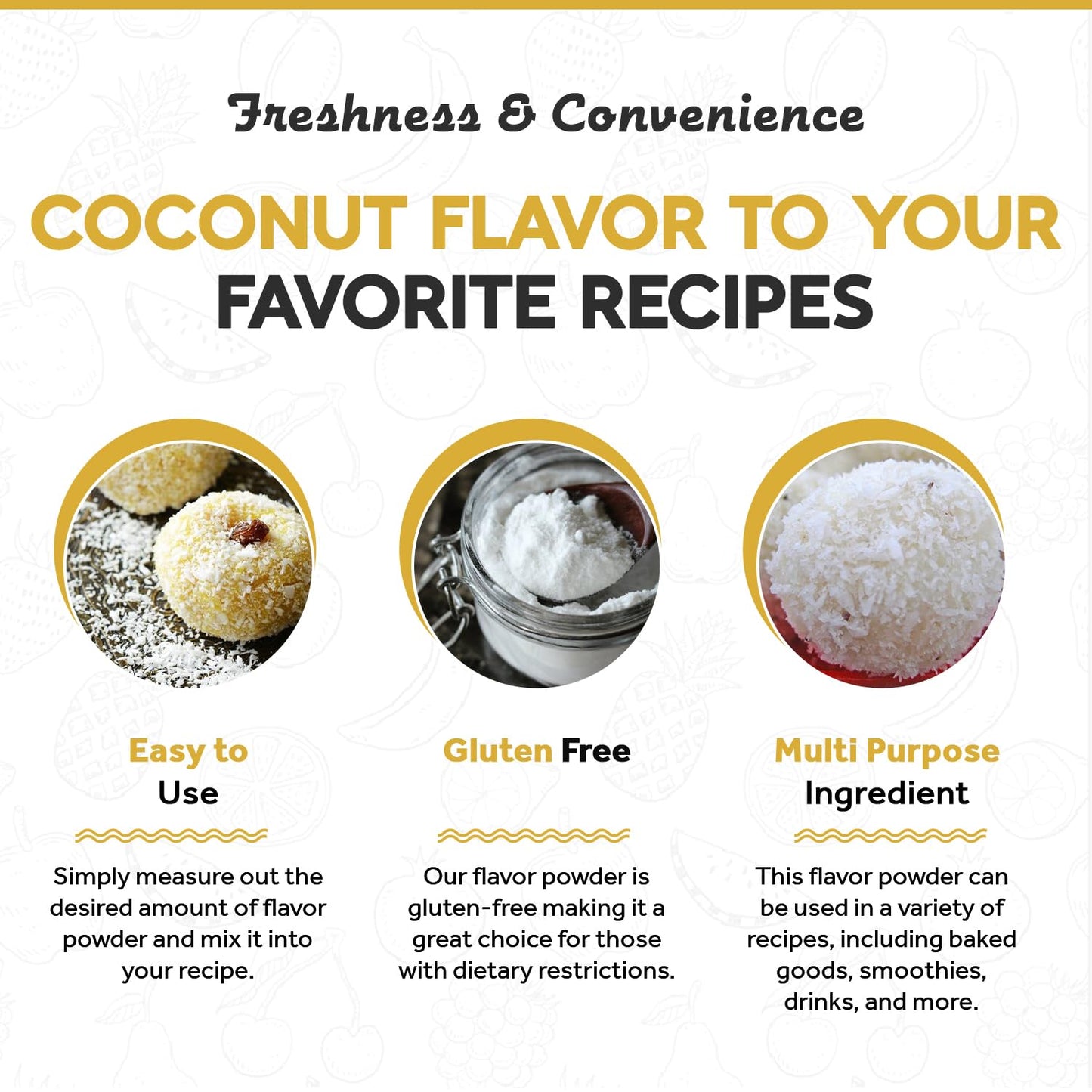 Fanale Premium Coconut Bubble Tea Flavoring Powder | Perfect for Baking, Smoothies, Desserts and Drinks | Instant Flavoring Powder for Boba Milk Tea - 2.2 Pounds (Pack of 1)