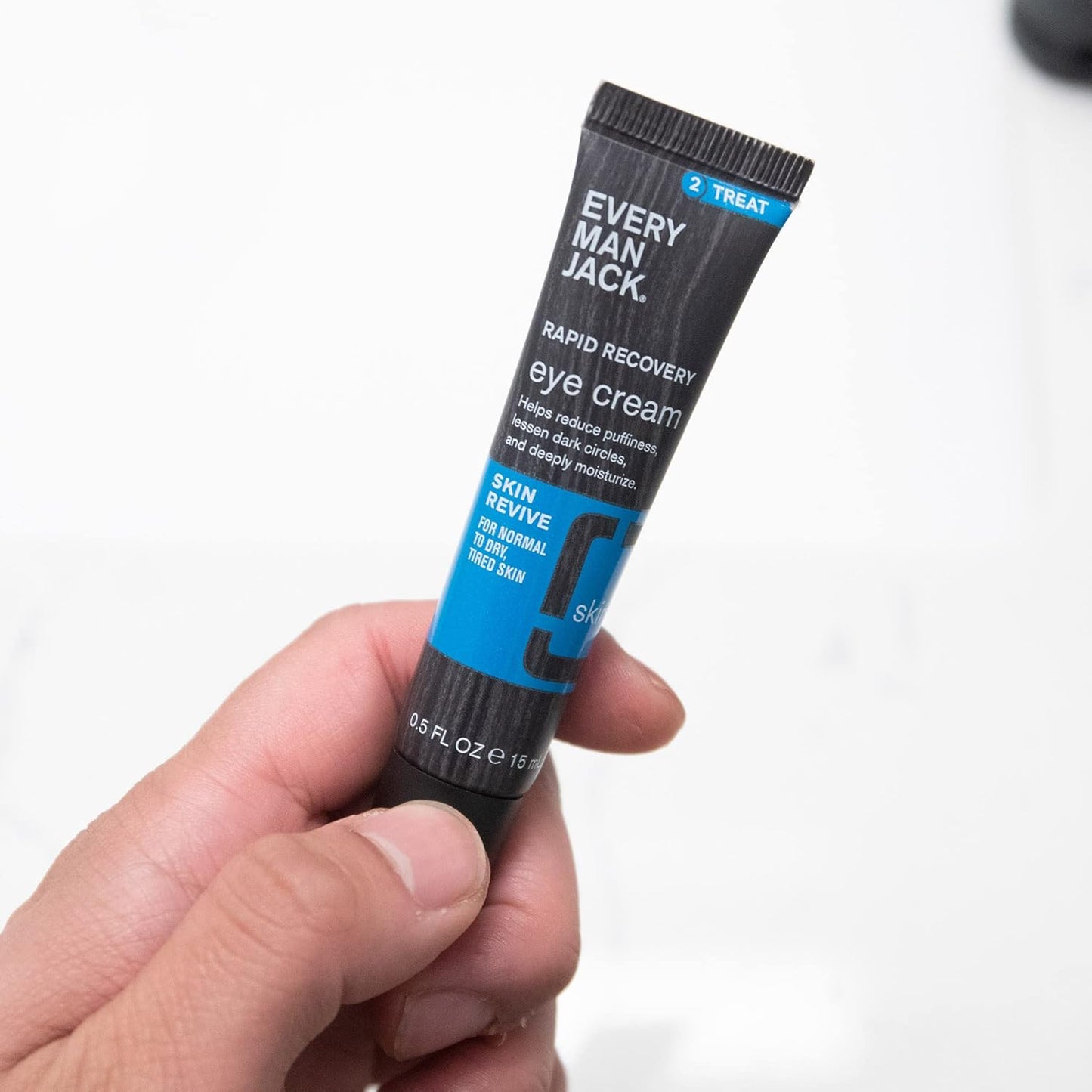 Every Man Jack Rapid Restoring Eye Cream - Skin Revive| Helps Lessen Dark Circles, Reduces Puffiness - For Normal, Dry, and Moisturizes Tired Skin | 0.5oz Eye Cream - Twin Pack