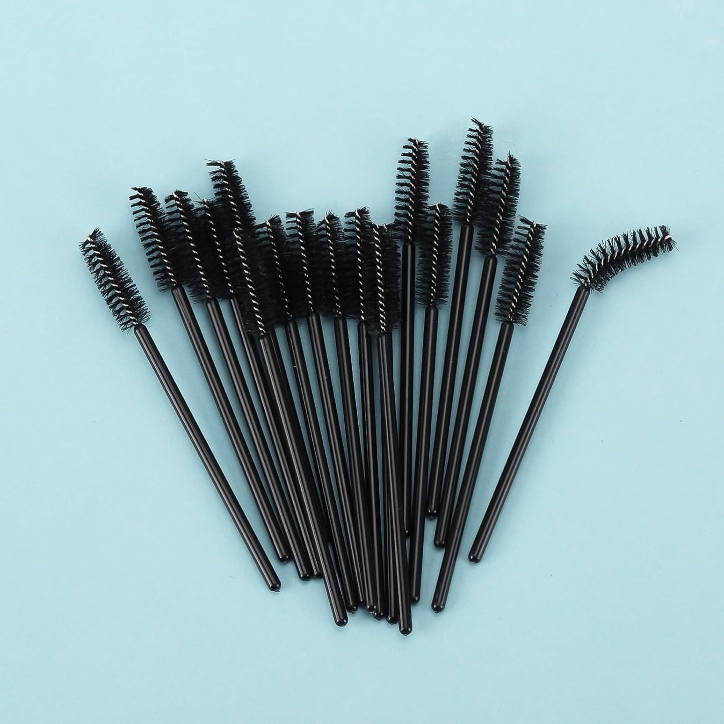 Tbestmax 500 Disposable Mascara Wands Eyelash Brush Black Spoolies for Eyebrow Eye Lash Extension
