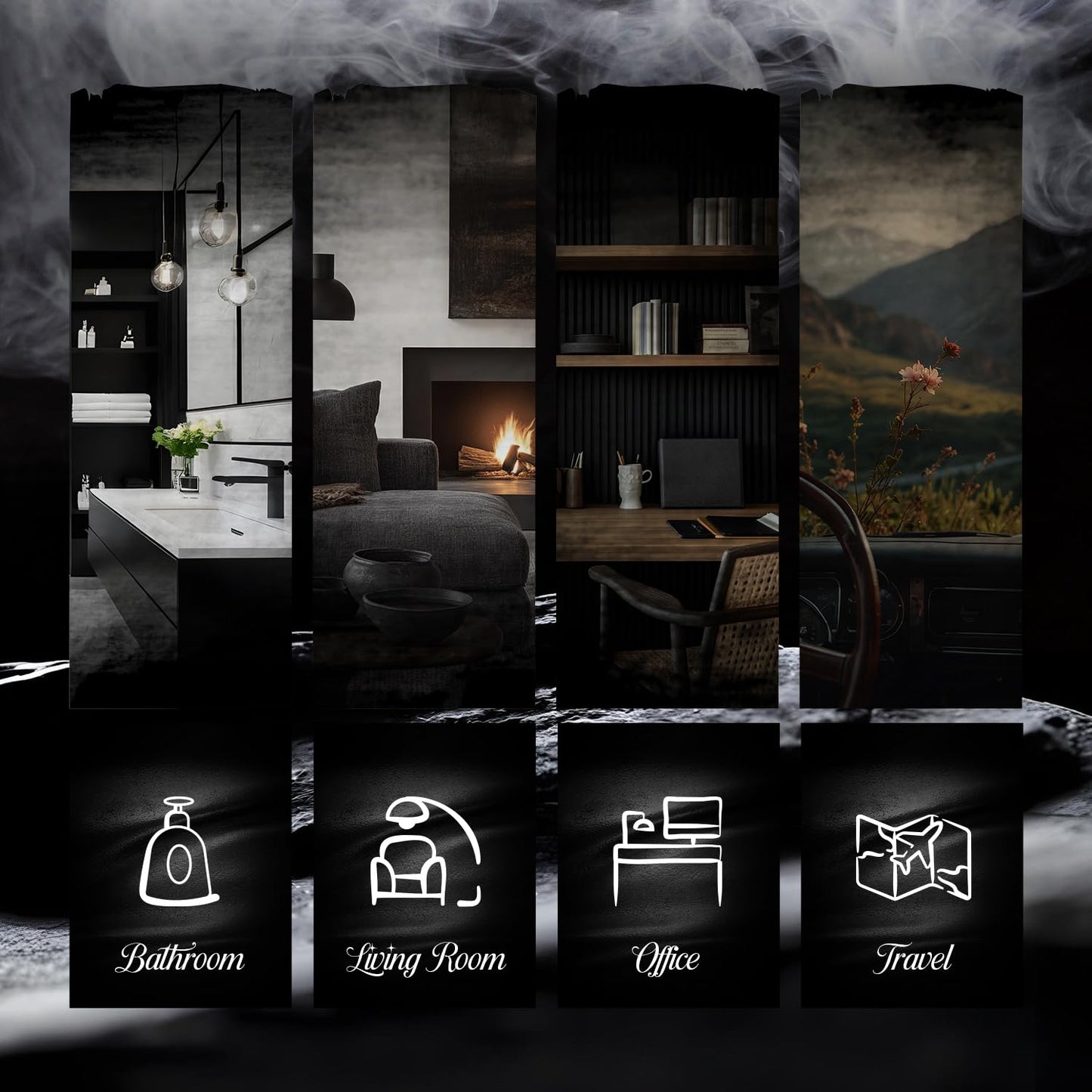 Gentleman Fragrance Oils Set, Essential Oil for Diffuser, Diffuser Oil, Use for Soap Candle Making, Sandalwood, Cedar, Rum, Leather, Smoky Oud, and Frankincense & Myrrh