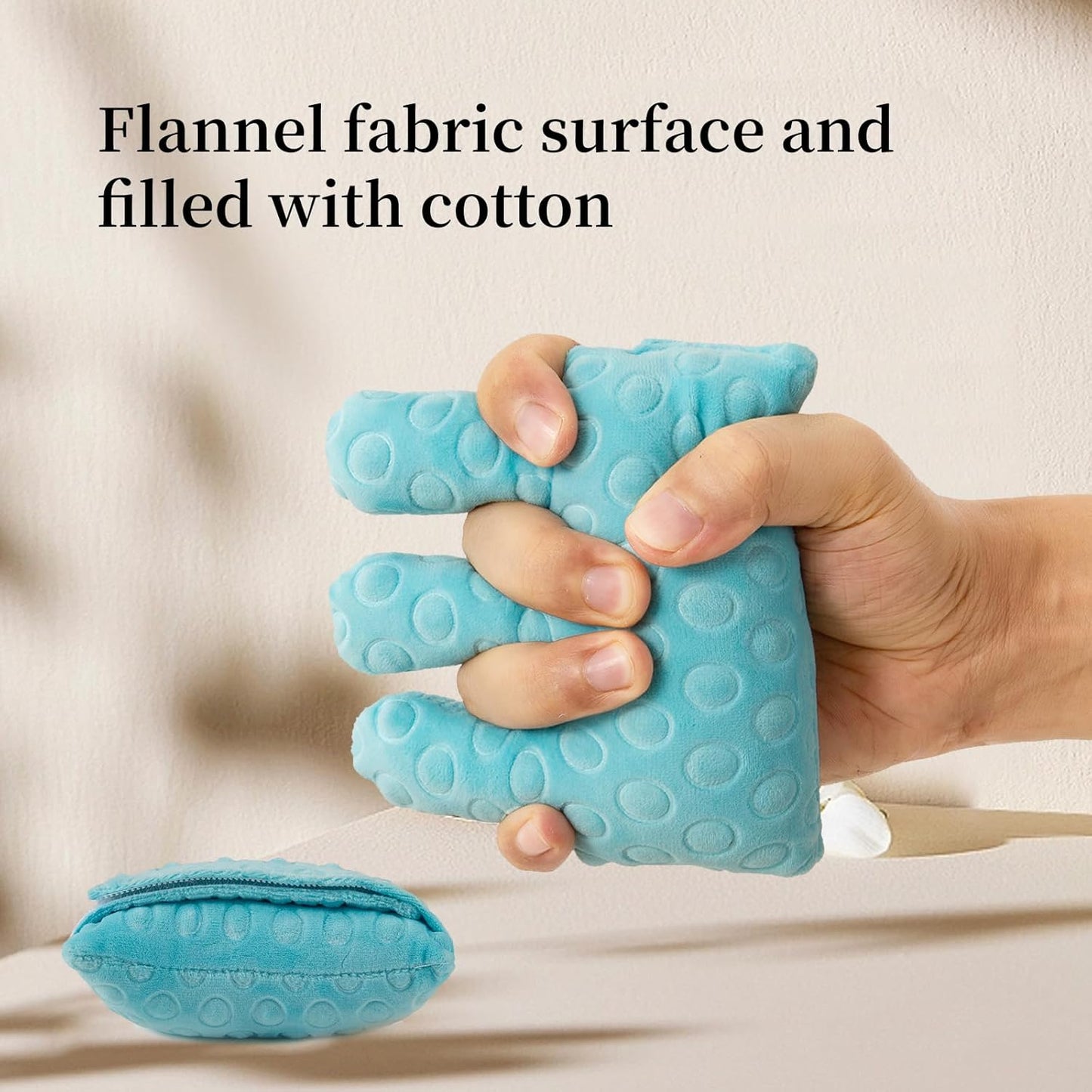 Adjustable Removable Finger Separator Protector Hand Contracture Cushion Padding Pillow Prevention Aid Training Tool With Fingers Hands Splints (Blue)