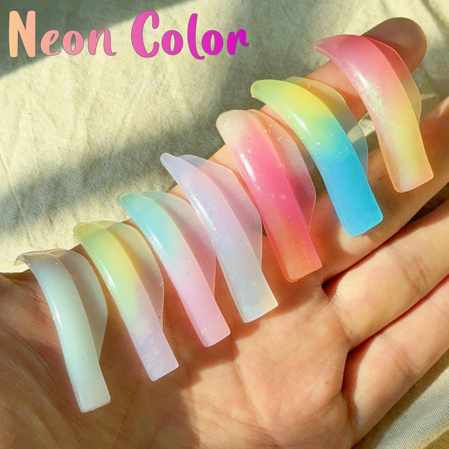 Eyelash Perm Pads 2025 New Gradient Color Silicone Lash Lift Rods Eyelash Perm Silicone Pads 8 Sizes 16 Piece Reusable Soft Lash Lift Pads Shield for Different Length Eyelashes Perfect Lifting