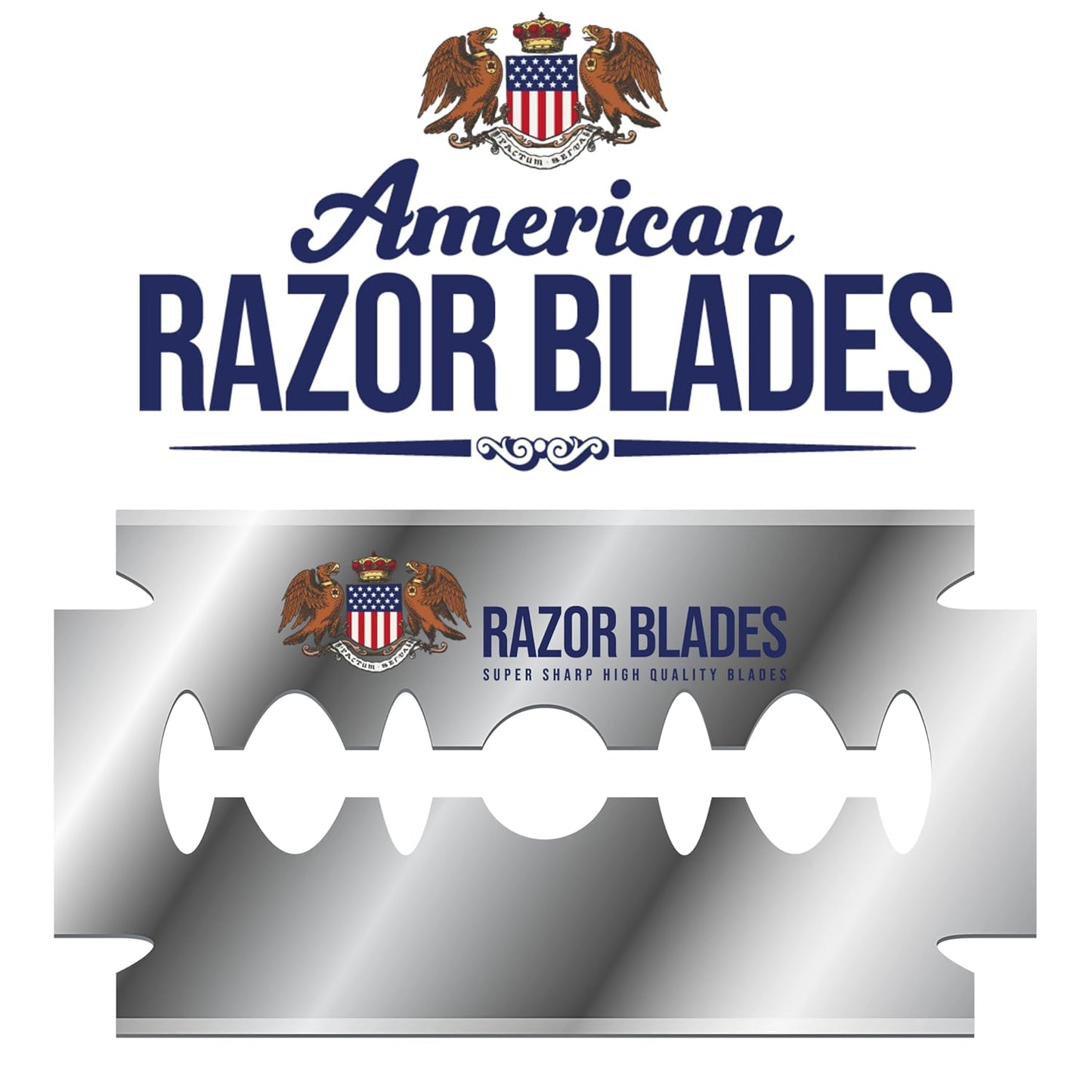 American Razor Blades by The Shave Factory - Super Sharp Double Edge Razor Blades, Japanese Steel, New Value Pack (100)