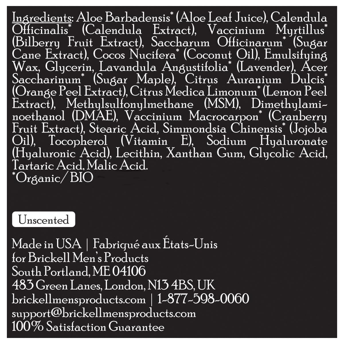 Brickell Men's Instant Relief Aftershave for Men, Natural and Organic Soothing After Shave Balm to Prevent Razor Burn 2 Ounce, Unscented