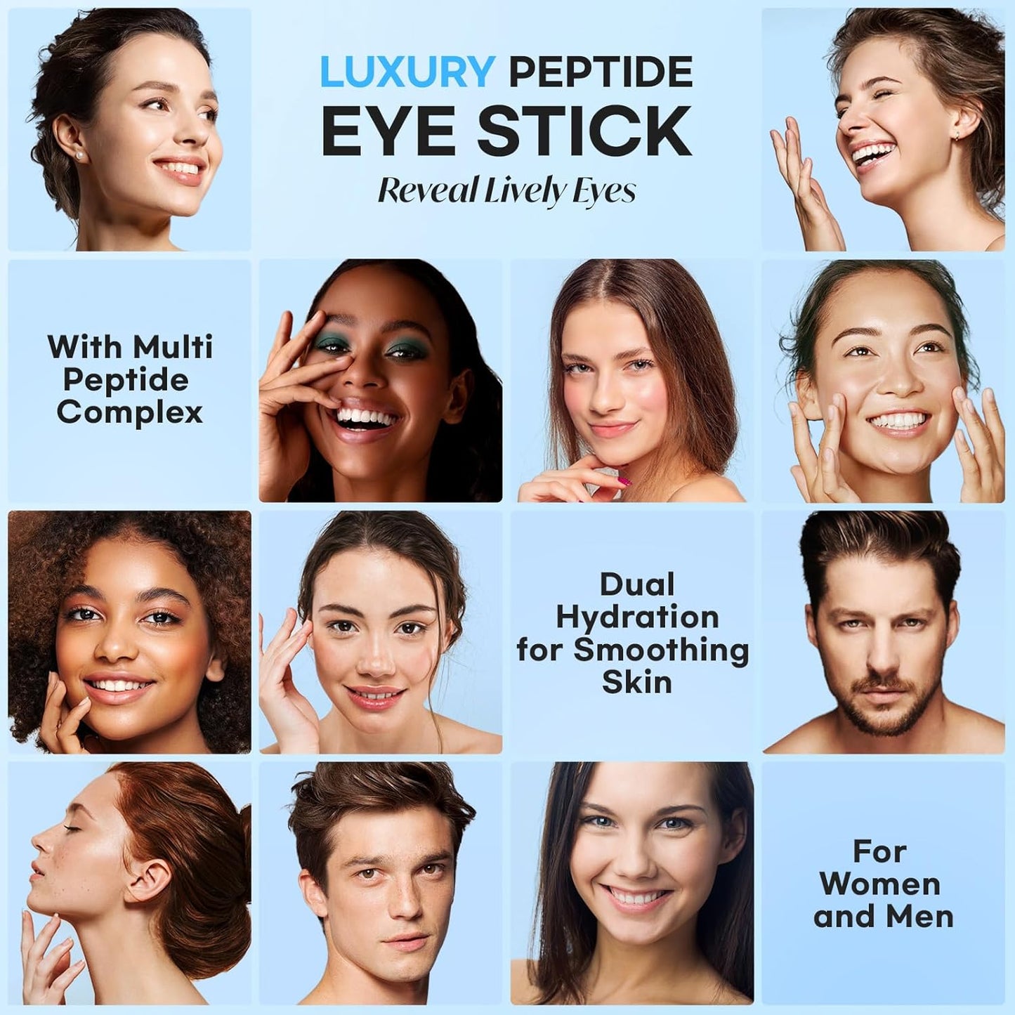 CITYGOO Retinol Eye Stick With Collagen, Hyaluronic Acid For Dark Circle, Under Eye Cream Anti Aging, For Puffiness and Bags Reduces Fine Lines (Peptide Moisturizing Eye Stick, 1pcs)