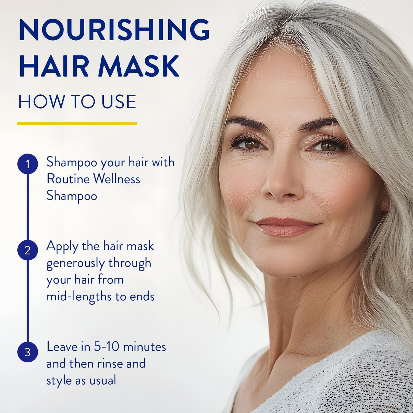 Routine Wellness Deep Conditioning Hair Mask for Dry Damaged Hair - Hydrating, Moisturizing Repair Treatment - Promotes Volume - Coconut & Vanilla 8oz