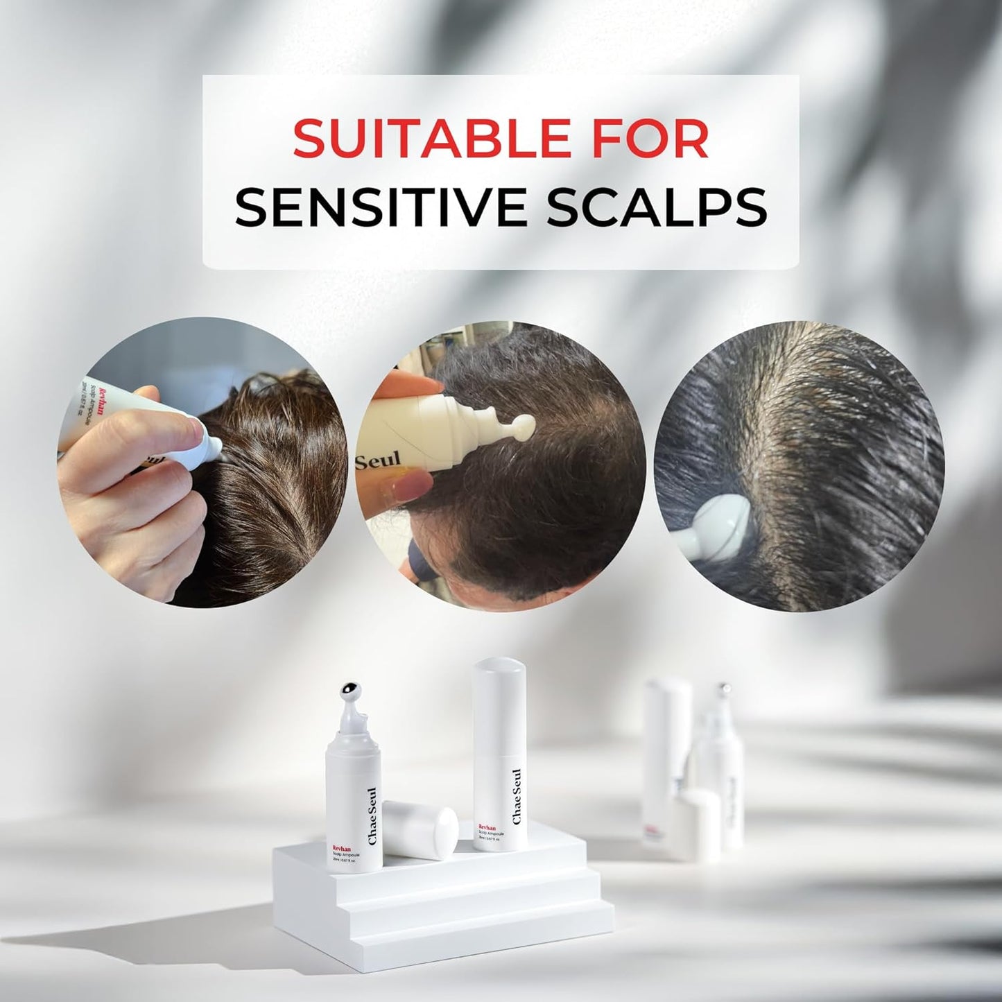 Revhan Scalp Serum for Hair Loss & Thinning – Hair Growth Serum for Men & Women w/Salicylic Acid & Centella Asiatica – Soothes Itchy, Irritated Scalp with Roll-On