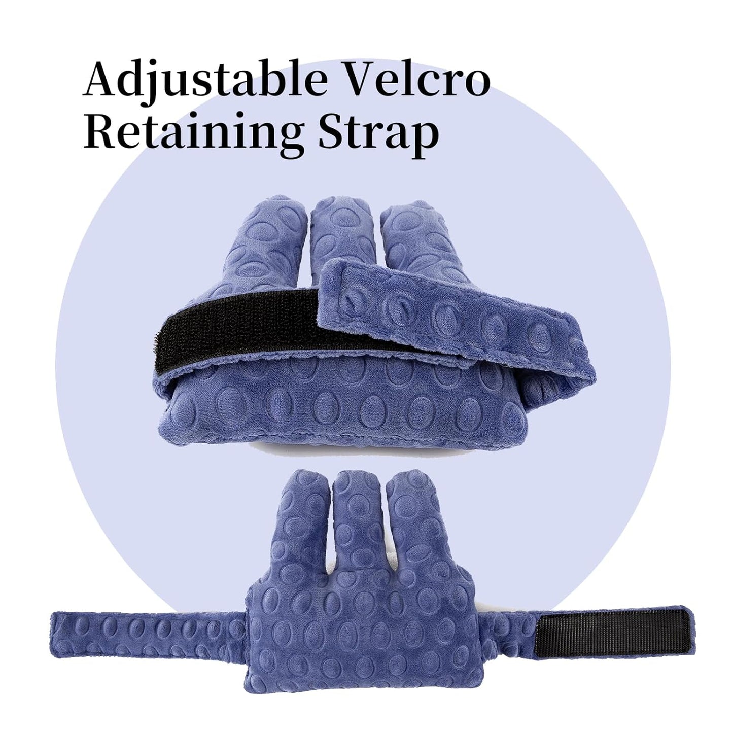 Adjustable Removable Finger Separator Protector Hand Contracture Cushion Padding Pillow Prevention Aid Training Tool With Fingers Hands Splints (Purple)