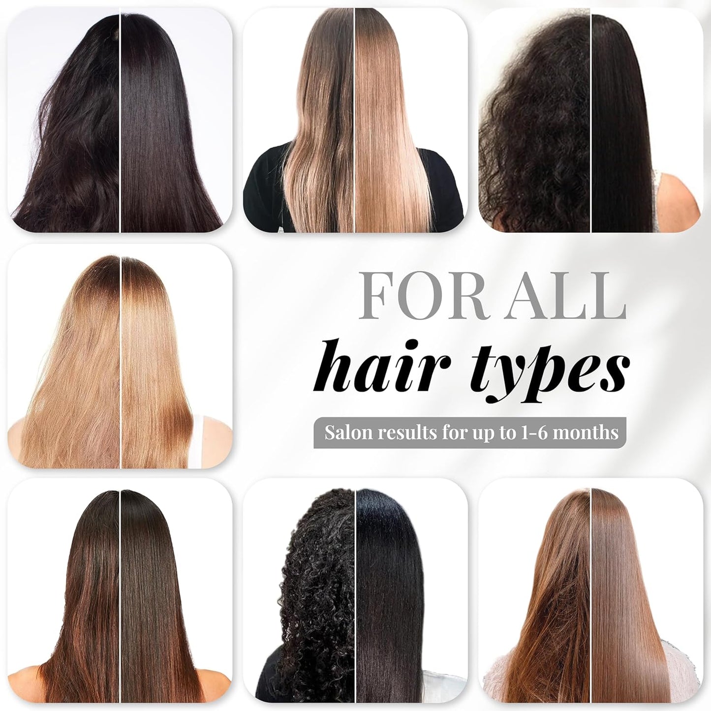 Expert Hair Sensation, Brazilian Keratin Hair Treatment - Anti Frizz for All Hair Types β Long-Lasting Straightening - Keratina Para Alisar El Pelo, Brazilian Blowout Products (1L/33.8fl.oz)