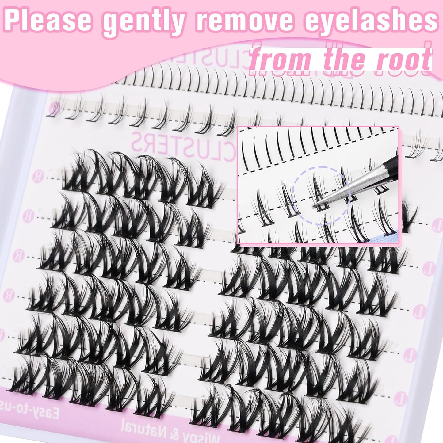 Lash Clusters With Bottom Lash Clusters Doll Eyelashes Cluster Lashes Natural Look DIY Lash Extension Lashes 118 Pcs Left&Right Cluster Eyelashes Extensions Wispy Lashes Fluffy Eyelash Clusters